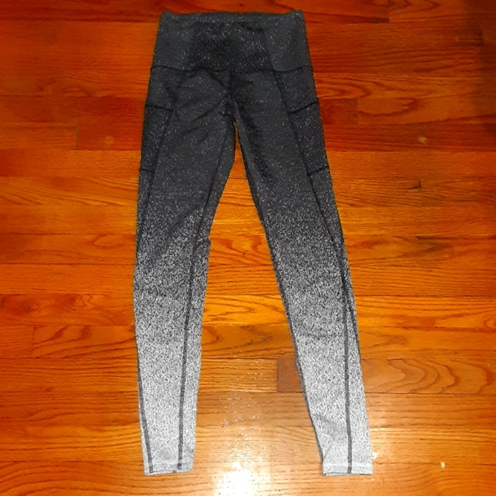 Black and gray leggings with white sparkles